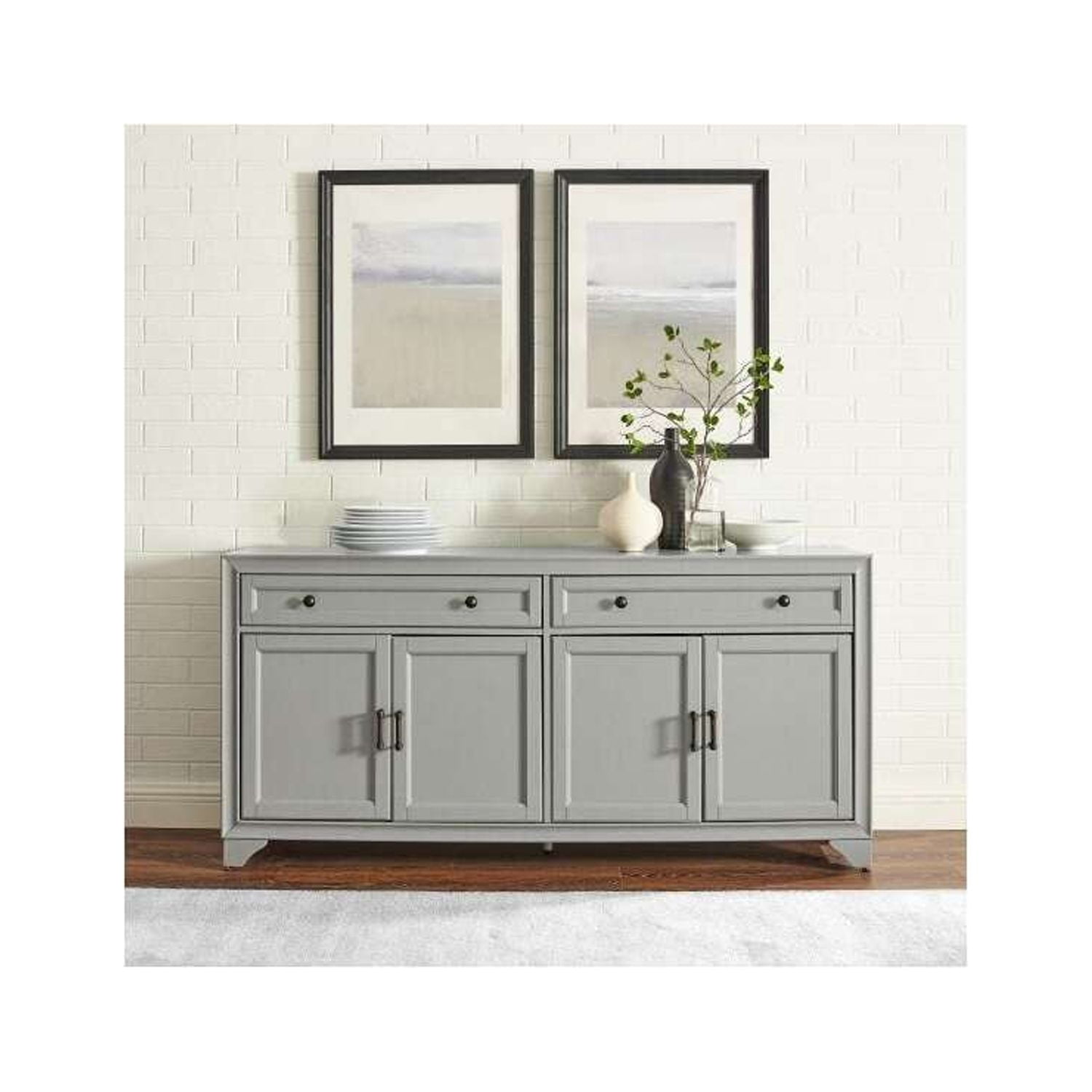 Tara Distressed Gray 61'' MDF Wood Sideboard