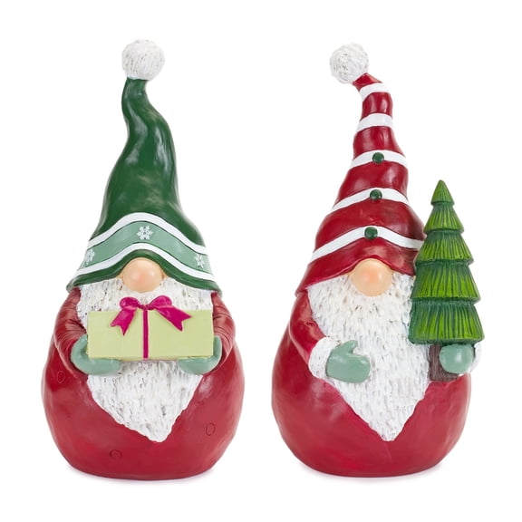 Holiday Gnome Figurines Set - Festive Christmas Decorations for Home