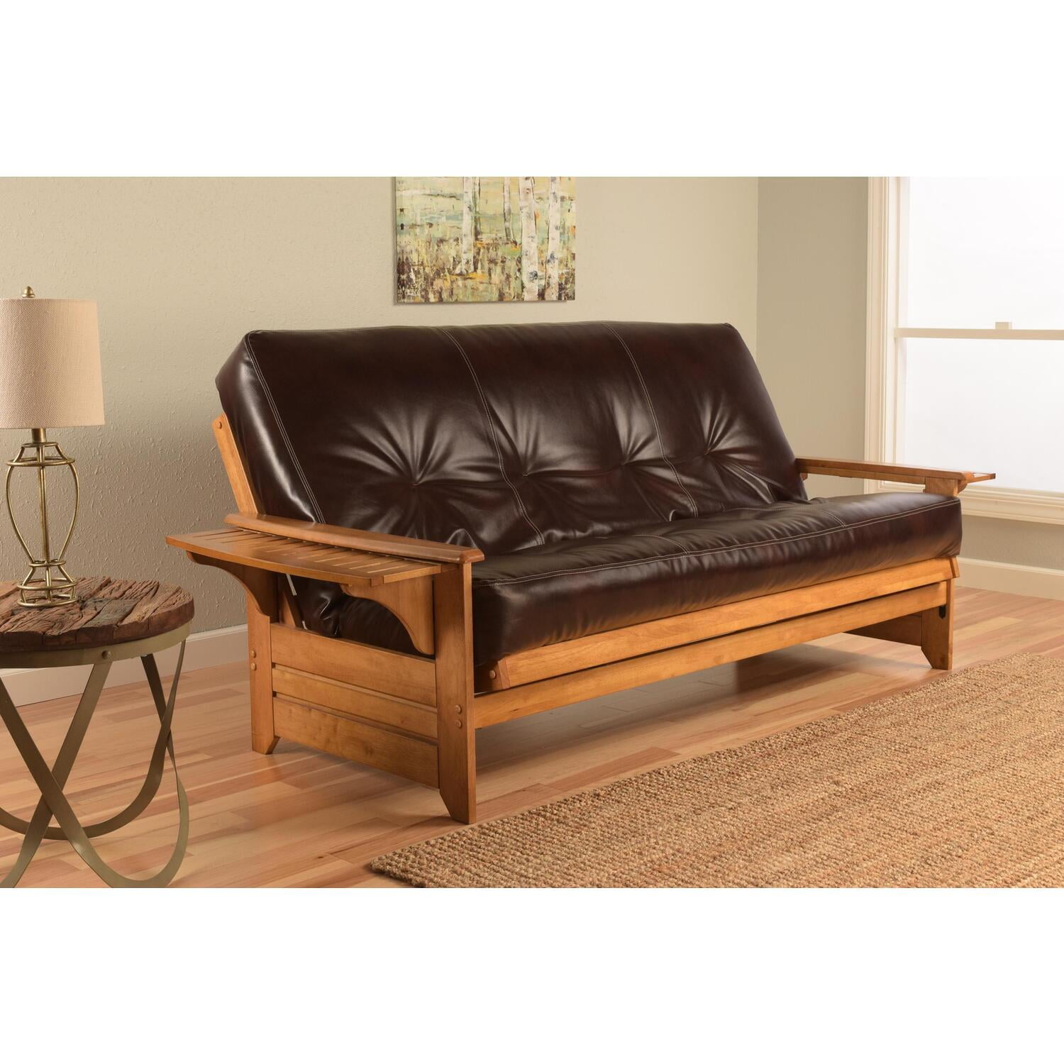 Maykoosh Industrial Edge Futon Frame/Butternut Finish/Oregon Trail Java
