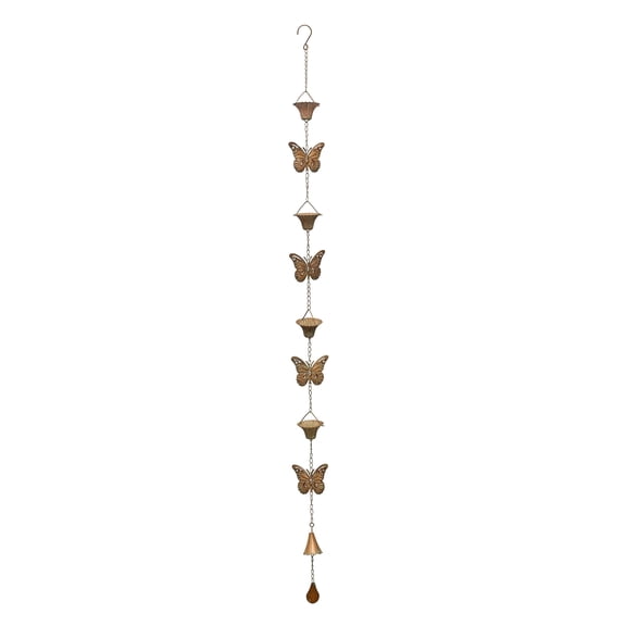 Maykoosh Iron Butterfly Rain Chain 61.5"H