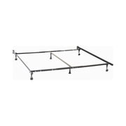 Maykoosh Lakefront Luxury Akz Multisize Bed Frame For Q, K, Ck, Six Metal Legs, Rolling Caster Wheels