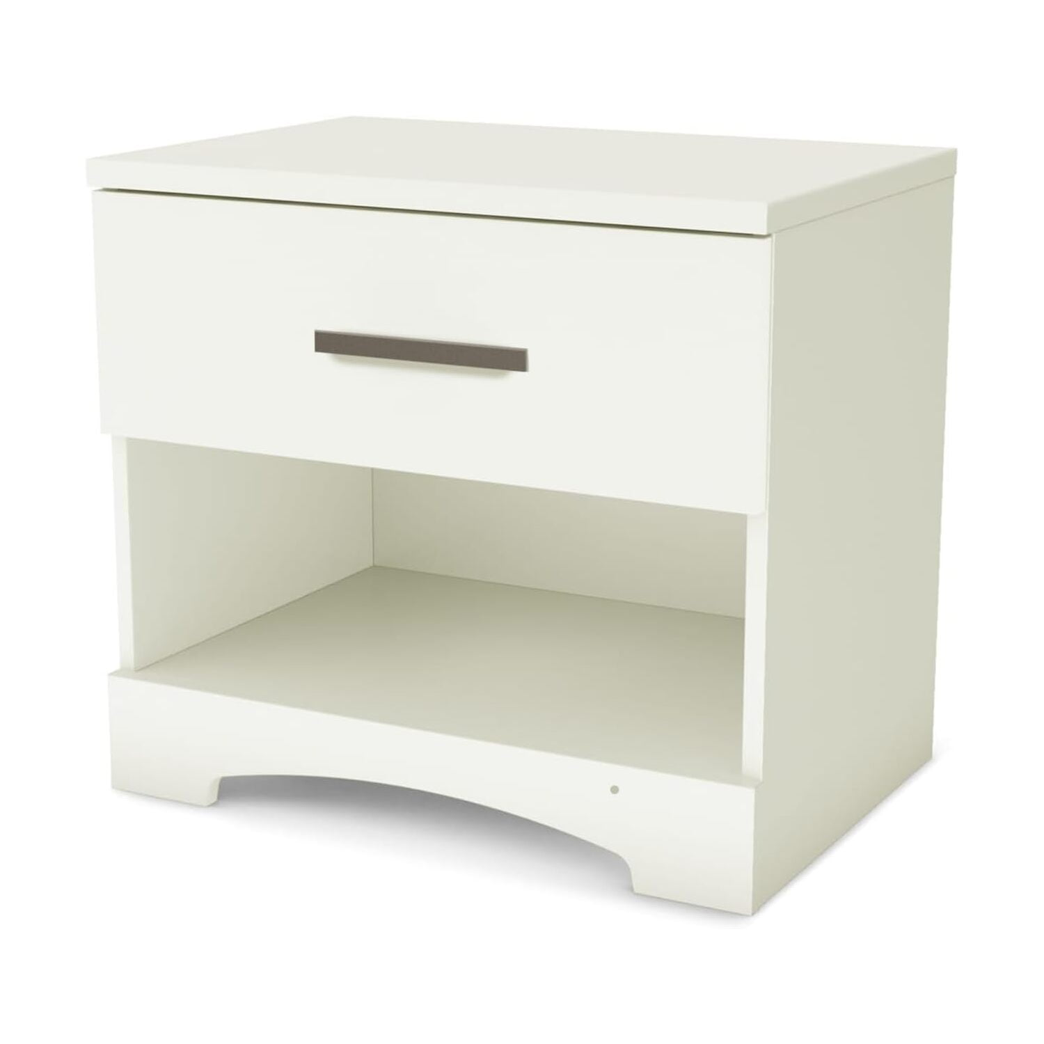 Gramercy Pure White Sleek 1-Drawer Nightstand