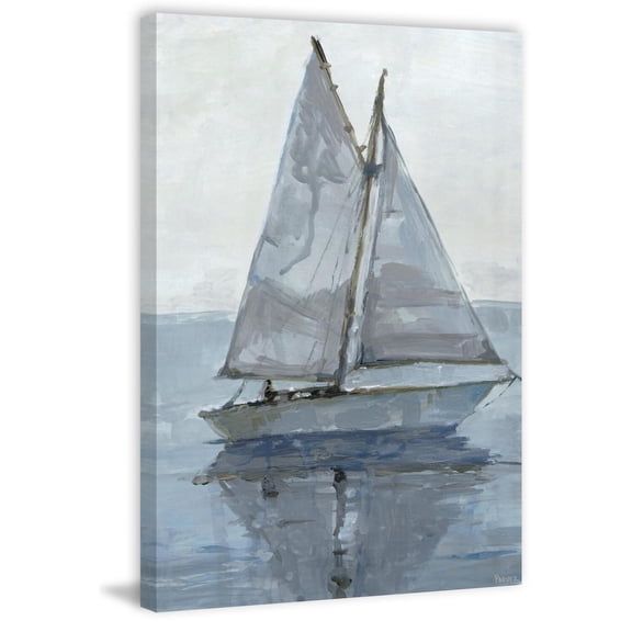 Medieval Sailing Ship Canvas Print - Silent Majesty Painting on Wrapped Canvas Wall Art Decor