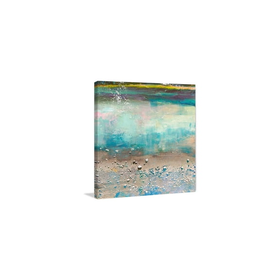 Mediterranean Canvas Wall Art - Pebbles Painting Print, 24x24 Inch, Ready to Hang, Home Decor