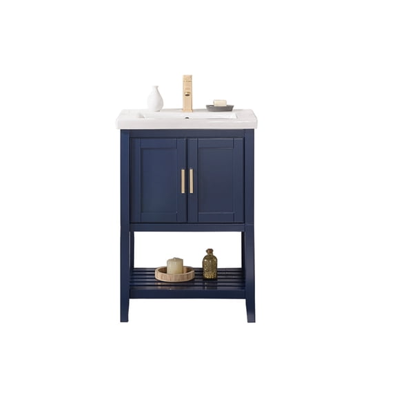 Maykoosh Mediterranean Mastery 24-Inch Kd Blue Sink Vanity