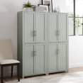thumbnail image 1 of 2Pc Pantry Cabinet Set - 56" Wide Storage Organizer with Doors - Gray, 1 of 3
