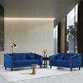 thumbnail image 1 of Maykoosh Mediterranean Mastery Furniture 2 Pieces Modular Sectional Sofa Set, Living Room Furniture Modern Style Button Microfiber Couch, 1 of 1