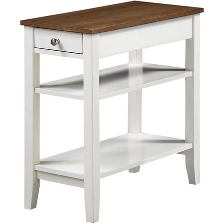 Three Tier End Table with Drawer - Living Room Side Table