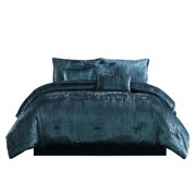 Maykoosh Mediterranean Mingle 7 Piece King Comforter Set With Shimmering Appeal, Blue