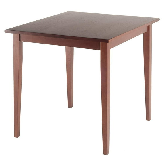 Square Dining Table - Walnut Finish, Shaker Legs - 29.5" Ideal for Small Spaces