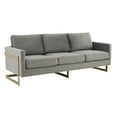 thumbnail image 1 of Modern Velvet Sofa - Mid-Century Design with Gold Legs - Elegant Living Room Couch, 1 of 5