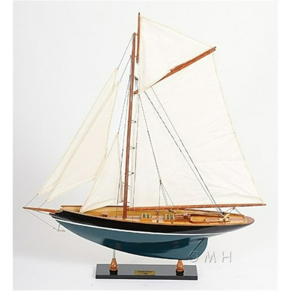 Handcrafted Wooden Sailing Boat Model - Decorative Ship for Home & Office
