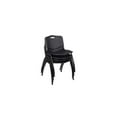 thumbnail image 1 of Maykoosh Modern Muse & Chairs Sets Including Round Breakroom Table - Maple/Chrome Finish, & 4 'M' Stack Chairs, Black - Ergonomic Breakroom Furniture Set For Staff Break Room, Tables & Chair, 1 of 3
