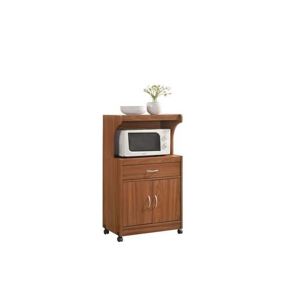 Maykoosh Natural Beauty Microwave Cart with Wheels - 45"H x 24"W x 15.75"D, Functional Kitchen Storage with Easy Mobility for Convenience!