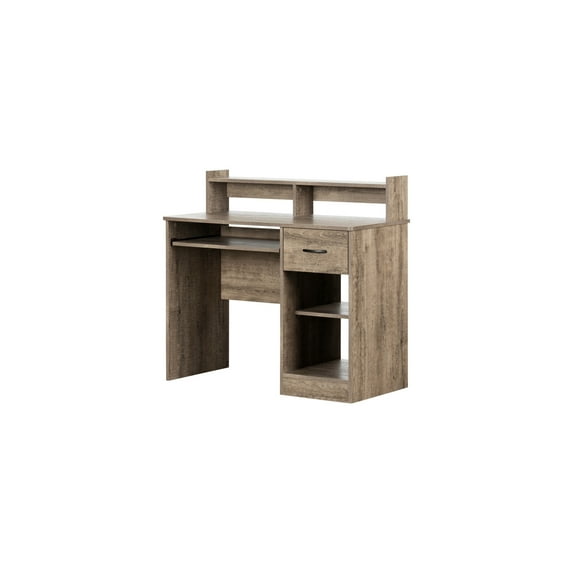 HomeStock Natural Beauty Office Desk - Modern Design - Keyboard Tray And One Drawer - 19"D x 41"W x 37.62"H, Weathered Oak Finish, Stylish and Functional Workspace Solution