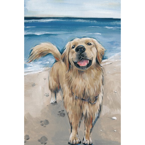 Doggie Canvas Print - Neo-Classical Painting, 8x12 Inch, Ready to Hang Wall Art for Dog Lovers, Home Decor Gift