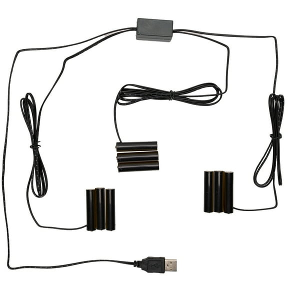 USB Battery Replacement - 3 AAA Connector (2-Pack) - No More Batteries Needed!