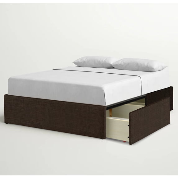 Maykoosh Nordic Haven 2 Drawer Platform Storage Bed, King, Grey