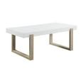 thumbnail image 1 of Nordic Coffee Table 47 Inch - Modern White Tabletop, Sleek Design, Living Room Accent Table, 1 of 5