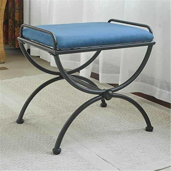 Vanity Stool Upholstered Iron Footstool Elegant Bench Seat Bedroom Decor