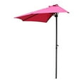 thumbnail image 1 of Maykoosh Half Round Wall Hugger Umbrella with Space-Saving Design, Durable Canopy, Sturdy Frame, Perfect for Balconies, Patios, Decks, and Outdoor Seating-Color:Bery Berry, 1 of 1