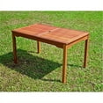 thumbnail image 1 of Outdoor Acacia Wood Dining Table - Patio Table with Umbrella Hole - Rectangular Garden Table, 1 of 1