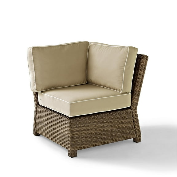 Outdoor Corner Sectional Chair - Wicker Patio Furniture - Weather Resistant Seating - Modern Outdoor Decor