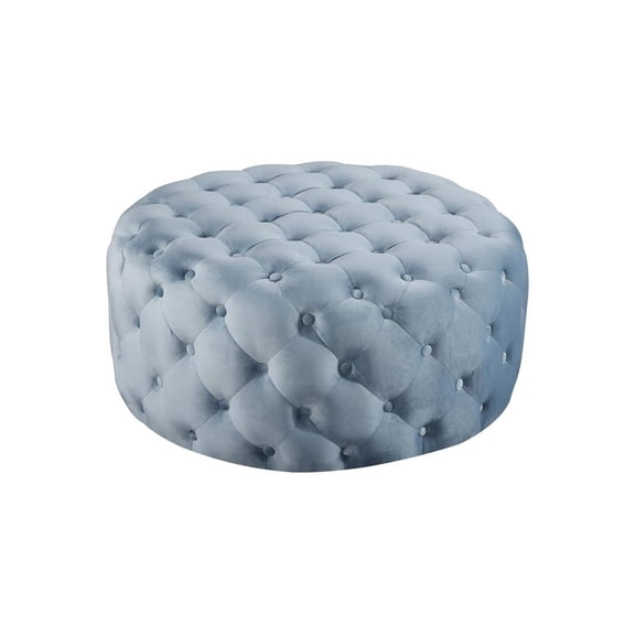 Maykoosh Renaissance Rhapsody Allure Velvet Ottoman / Bench with Deep Button Tufting, Solid Wood Frame, 36" W x 36" D x 16.5" H