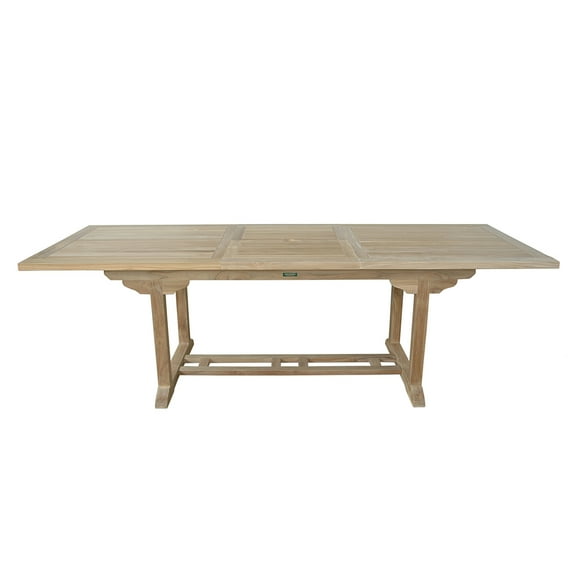Teak Extension Table 8ft Rectangle Outdoor Dining Table Butterfly Leaf Patio Table