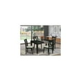 thumbnail image 1 of Maykoosh Retro Relaxation 5Pc Dining Set Includes A Rectangle Dinette Table With Butterfly Leaf And Four Double X Back Linen Seat Kitchen Chairs, Black Finish, 1 of 1