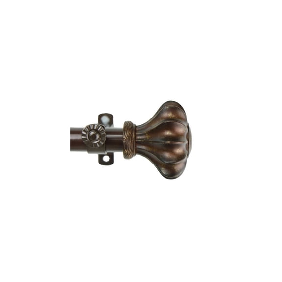 Adjustable Curtain Rod - 48-84" Metal Rods with Finials - Elegant Window Treatment Hardware