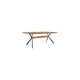 thumbnail image 1 of Rustic Oak Trestle Dining Table - Wood Table for 6 - Modern Farmhouse Style, 1 of 1
