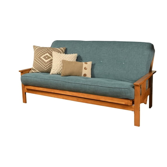 Futon Frame Sofa Bed Adjustable Design Wooden Construction Living Room - Espresso Suede Peat