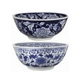 thumbnail image 1 of Renaissance Ceramic Bowl Set - Round Floral Design - 7.1"H - Stylish Centerpiece Decor, 1 of 5