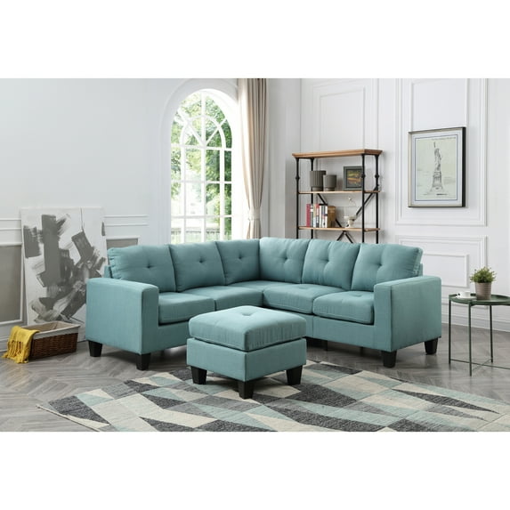 Maykoosh Retro Renaissance Sectional Sofa , TEAL