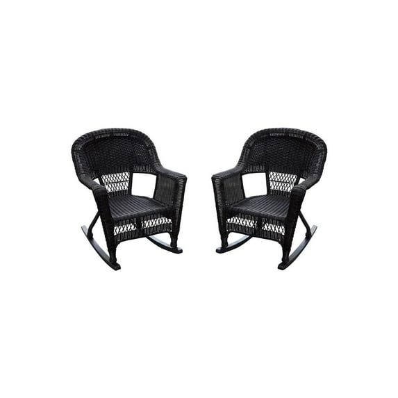 Maykoosh Rococo Romance Chair Set of 2 - 28.75"L x 35"W x 36"H, Outdoor Rocking Chairs, Durable Resin Steel Frame, White Finish
