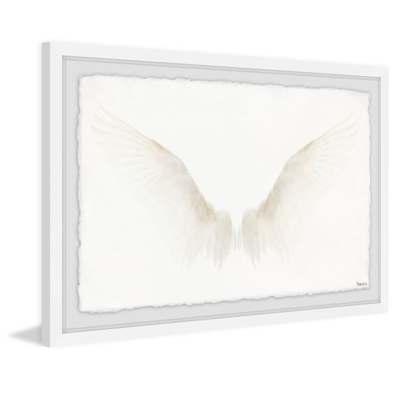 Framed Painting Print White Wings Rococo Romance Wall Art Home Decor
