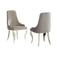 thumbnail image 1 of Rustic Dining Chairs Set of 2 - Gray Velvet Accent Chairs, Modern Sabre Legs, 22 Inch, 1 of 5