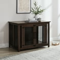 thumbnail image 1 of Rustic Dog Crate Credenza - Stylish Pet Furniture, Freestanding Dog Kennel, Brown Finish, 25"L x 42"W x 30"H, 1 of 10