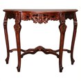 thumbnail image 1 of Rustic Console Table Half Moon Entryway Table Hand Carved Farmhouse Decor Living Room Accent Table, 1 of 2