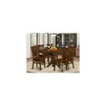 thumbnail image 1 of Kitchen Table Set - Asian Hardwood Dining Table with 6 Ladderback Chairs, 1 of 5