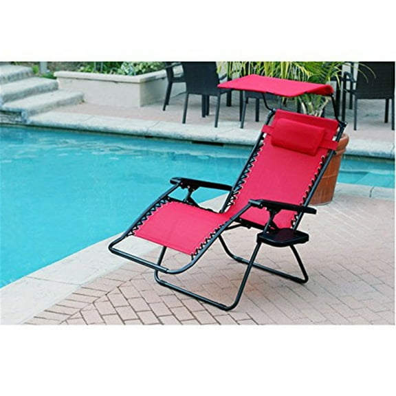 Oversized Zero Gravity Chair with Sunshade & Drink Tray - Portable Outdoor Lounger for Relaxation & Patio Style