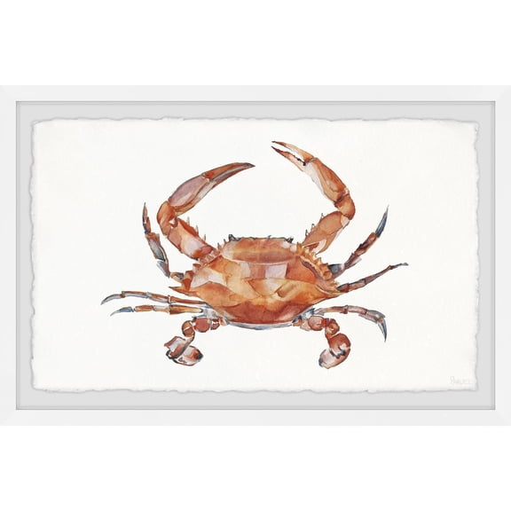 King Crab Painting Print - Rustic Orange Artwork - High Resolution Giclee - Ready to Hang Wall Decor