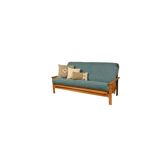 Futon Frame Sofa Bed - Adjustable Wooden Construction Living Room Furniture