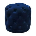 thumbnail image 1 of Maykoosh French Flair Modern, Contemporary Velvet Upholstered Ottoman / Stool with Deep Button Tufting, Solid Wood Frame, 18" W x 18" D x 17" H, 1 of 10