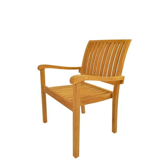 Stackable Outdoor Armchair - Patio Furniture Seating - Modern Design - Easy Storage - Maykoosh