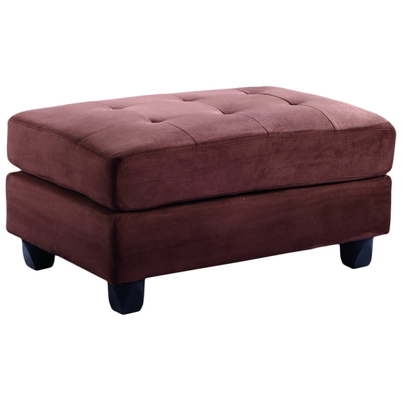 Maykoosh Seaside Serenity Ottoman In Chocolate With High-Density Foam And Sturdy Wood Frame, Compact Seating Solution For Living Room, 38 Inch Wide, Minor Assembly Required