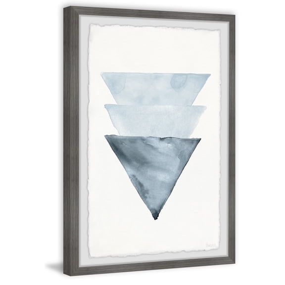Coastal Triangle Art Print - Seaside Serenity Framed Wall Decor - Modern Home Accent