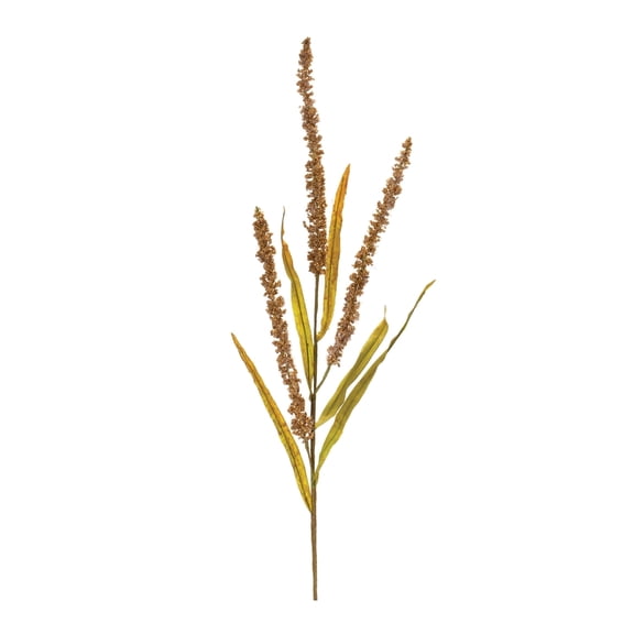 Seeded Plume Spray Set - 12 Holiday Decor Accents - Winter Green Brown Branches