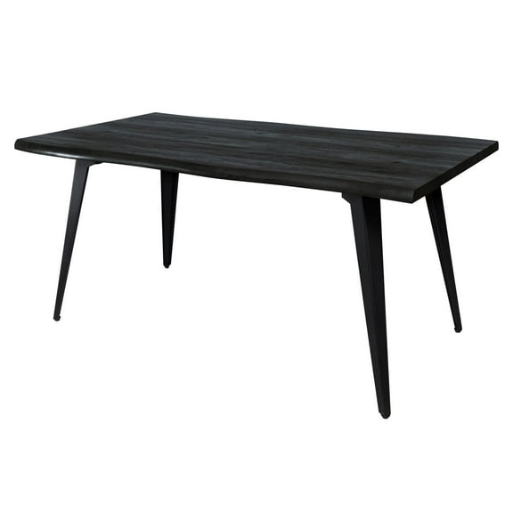 Maykoosh Sophisticated Simplicity s Modern Rectangular Wood 63" Dining Table With Metal Legs